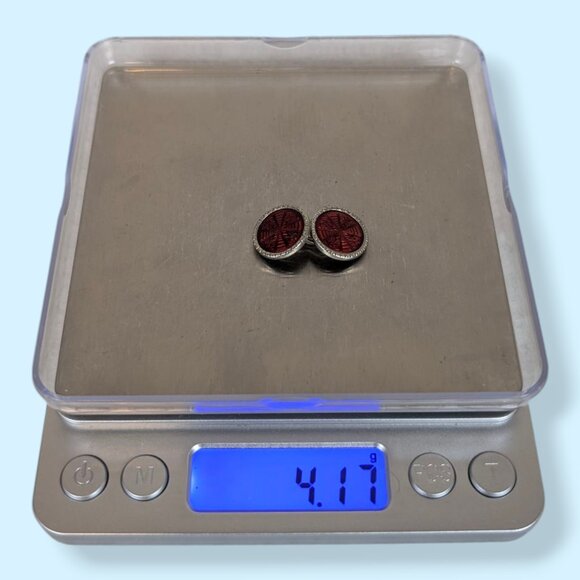 SINGLE Antique Parks Bros & Rogers Guilloché Cufflink - Picture 5 of 5